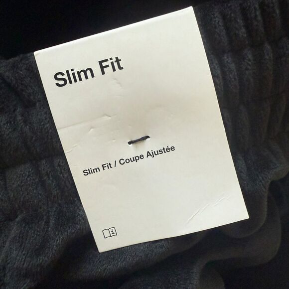 Nike Sportswear Black Anthracite Fuzzy Jersey Knit Slim Fit Girls Joggers Sz M - Picture 4 of 10